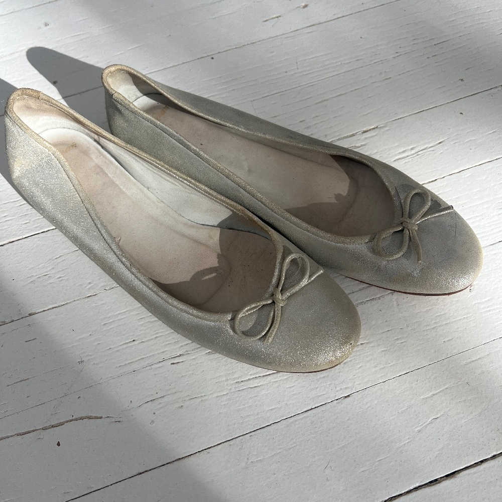 Del mar, ballet slippers, silver